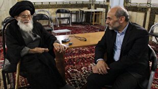 دیدار رئیس رسانه ملی با آیت الله سید محمدتقی آل‌هاشم