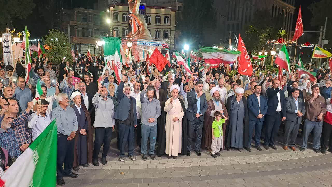 تجمع بزرگ مردم انقلابی خوی در خونخواهی از رهبر شهید انقلاب