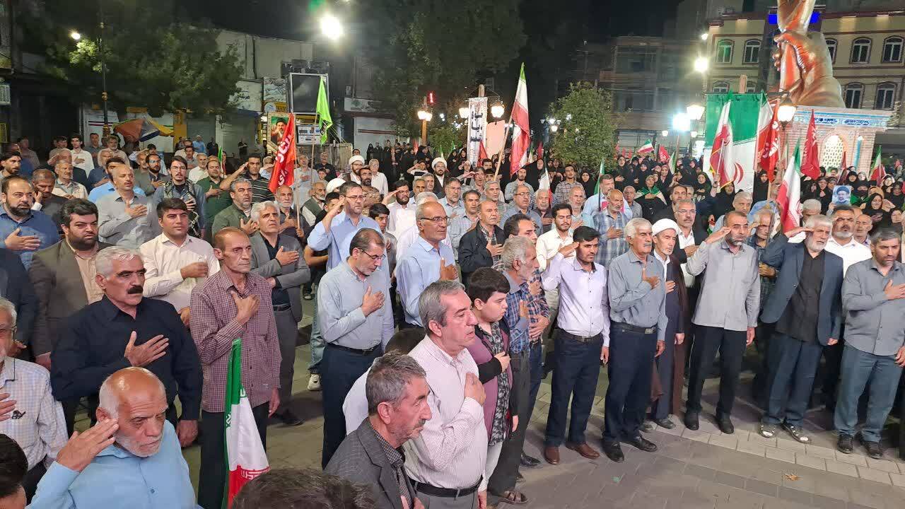 تجمع بزرگ مردم انقلابی خوی در خونخواهی از رهبر شهید انقلاب