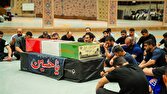 مراسم تشییع شهید گمنام توسط کشتی گیران در دهکده فرشتگان میناب فدراسیون کشتی