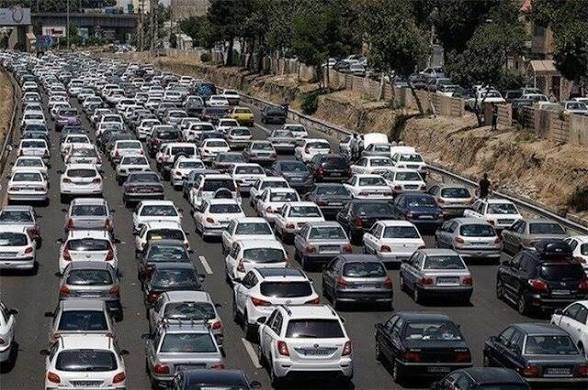 ترافیک سنگین در محورهای شمالی و مسیرهای منتهی به تهران