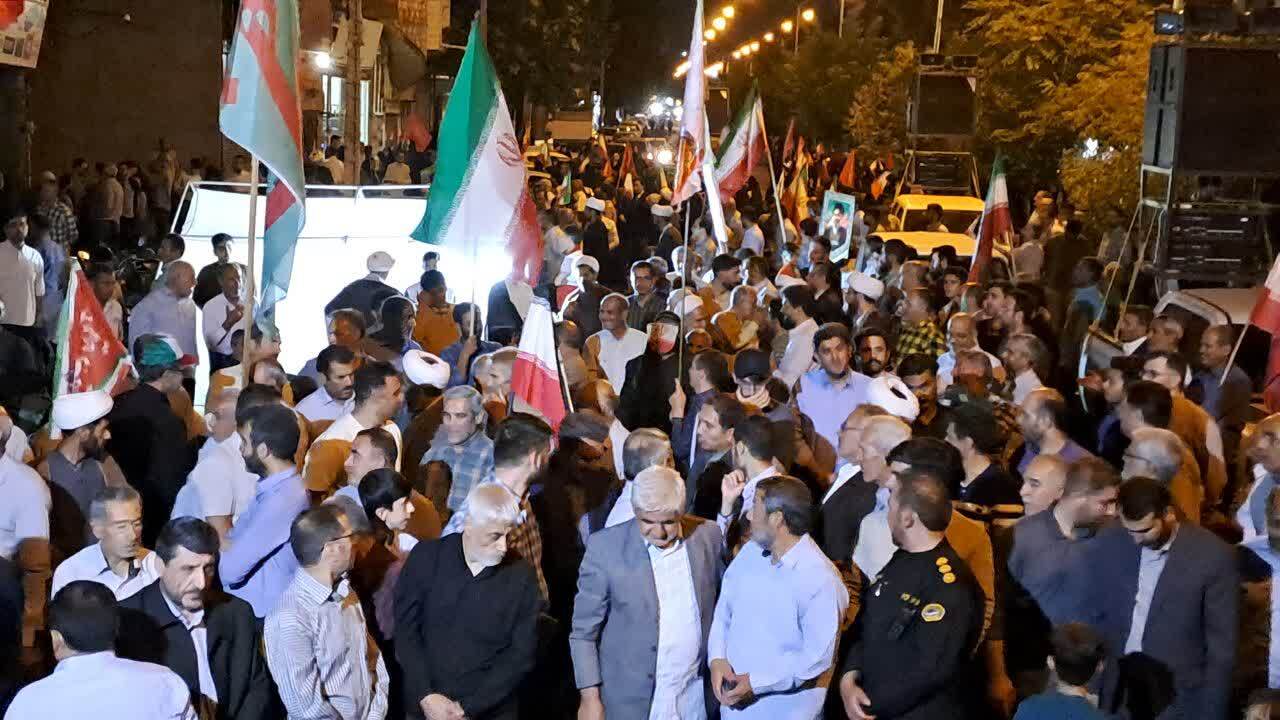 تجمع حماسی مردم خوی در شب&zwnj;های مقاومت