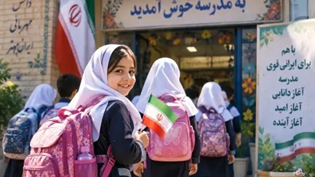 زنگ مدارس در دیباج به صدا درآمد + عکس و فیلم