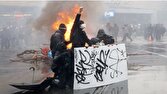 درگیری دانش‌آموزان و دانشجویان با پلیس در بروکسل