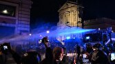 درگیری پلیس با معترضان در رم هنگام تلاش برای حرکت به‌ سوی دفتر نخست‌وزیر