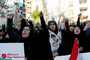 تجمع اعتراضی دانشجویان بسیجی در مقابل سفارت سوئیس در اعتراض به قتل سه مسلمان فلسطینی درآمریکا 