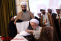 مراسم عمامه گذاری طلاب توسط آیت الله مصباح یزدی - قم 