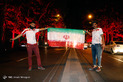 شادی مردم تهران پس از پیروزی تیم ملی والیبال ایران مقابل لهستان