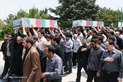 تشییع پیکر غواصان گمنام در مسجد بلال