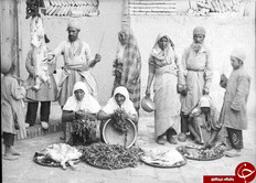 فروشندگان گوشت و سبزی در بازار