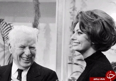 چاپلین و صوفیا لورن، سال 1966 در جشن تولد 77 سالگی چاپلین (10 سال پیش از مرگش)