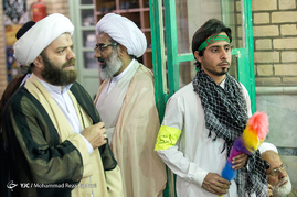 مراسم وداع با پیکر شهدای مدافع حرم - قم‎
