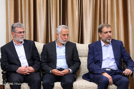 دیدار دبیرکل جهاد اسلامی فلسطین با رهبر معظم انقلاب	
