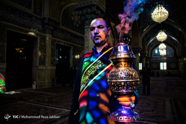 عزاداری خادمان حرم حضرت معصومه (س) در سالروز شهادت امام موسی کاظم (ع)
