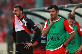 دیدار تیم های فوتبال پرسپولیس و راه‌آهن
