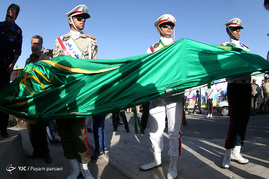 مراسم اهتزاز پرچم امام رضا(ع) در کمیته ملی المپیک‎
