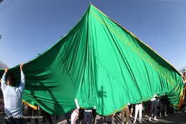 مراسم اهتزاز پرچم امام رضا(ع) در کمیته ملی المپیک‎
