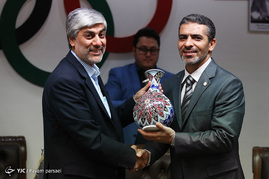 دیدار تاماش آیان رئیس فدراسیون جهانی وزنه برداری با رئیس و دبیر کمیته ملی المپیک