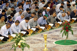 آیین جزء خوانی قرآن کریم در حرم حضرت معصومه (س)
