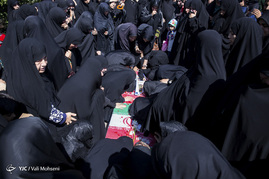 تشییع شهید مدافع حرم ، عباس دانشگر