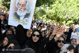 مراسم تشییع حمید سبزواری در شهرستان سبزوار	
