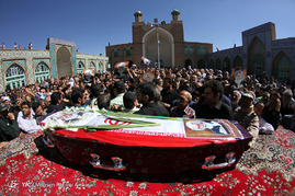 مراسم تشییع حمید سبزواری در شهرستان سبزوار
