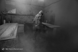 مراحل آماده سازی نمای خانه ابدی‎
