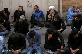 دسته عزاداری شهادت حضرت امیرالمومنین(ع) با حضور آیت الله وحید خراسانی
