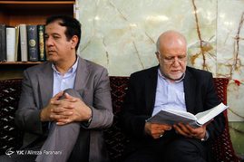 بیژن زنگنه وزیر نفت دولت یازدهم در مراسم ختم مرحوم علی دادمان