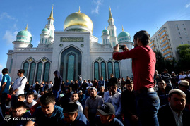 نماز عید فطر در مسکو
