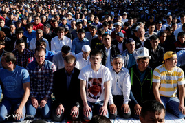 نماز عید فطر در مسکو
