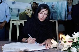مهتاب کرامتی در مراسم یادبود عباس کیارستمی در موزه سینما