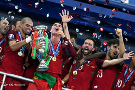 جشن قهرمانی پرتغال در مسابقات یورو 2016 فرانسه
