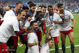 جشن قهرمانی پرتغال در مسابقات یورو 2016 فرانسه
