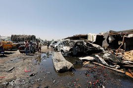 انفجار خودروی بمب‌گذاری شده در بازار تره بار بغداد
