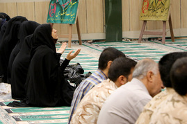 مراسم زیارت عاشورا با حضور پیکرهای شهدای دوران دفاع مقدس - شیراز ‎