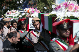 تشییع پیکر 5 شهید گمنام دوران دفاع مقدس - تبریز‎

