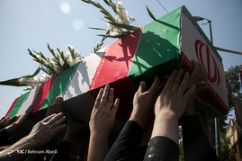 تشییع پیکر 5 شهید گمنام دوران دفاع مقدس - تبریز‎
