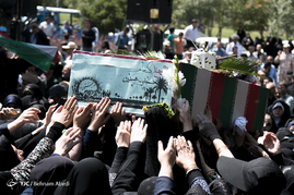 تشییع پیکر 5 شهید گمنام دوران دفاع مقدس - تبریز‎
