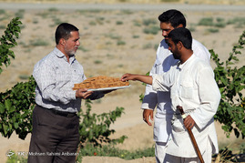 کاروان پیاده هیات الرضا(ع) شهرستان بافق یزد در راه حرم امام رضا(ع)