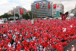 اجتماع بزرگ حامیان اردوغان در استانبول
