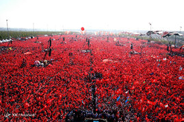 اجتماع بزرگ حامیان اردوغان در استانبول
