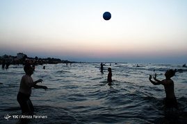 طرح شنای ساحل قو بندر انزلی