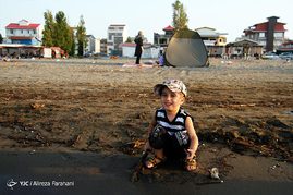 طرح شنای ساحل قو بندر انزلی