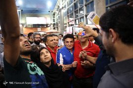 بازگشت اعضای تیم ملی کشتی فرنگی به تهران
