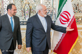 محمدجواد ظریف وزیر امور خارجه ایران و جلالتماب صلاح الدین ربانی وزیر امور خارجه افغانستان