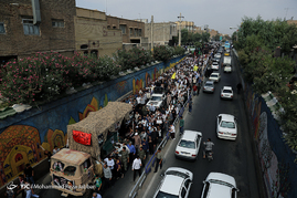 تشییع پیکر 5 شهید مدافع حرم در قم‎