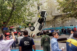 ریزش زمین در خیابان پیامبر تهران