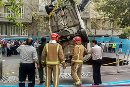 ریزش زمین در خیابان پیامبر تهران