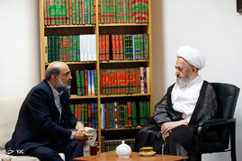 ديدار رئيس رسانه ملی با آیت الله سبحانی